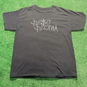 Peso Pluma Shirt Mens Large Black Doble P Tour Graphic Concert Tee Music